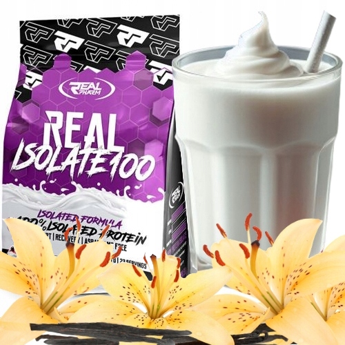 Bílkovina Wpi Isolat bez cukru Real Pharm Isolate 100 1800 g Vanilka