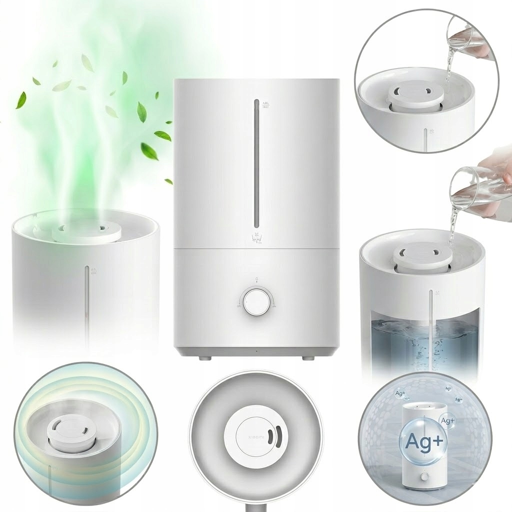 Nawilżacz Powietrza Xiaomi Ultradzwiekowy Cichy Dla Dzieci Biały Mały