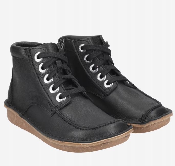 Clarks Dámské Kotníkové Boty Černé Nad Kotník Kožené Na Zip 38 6KA