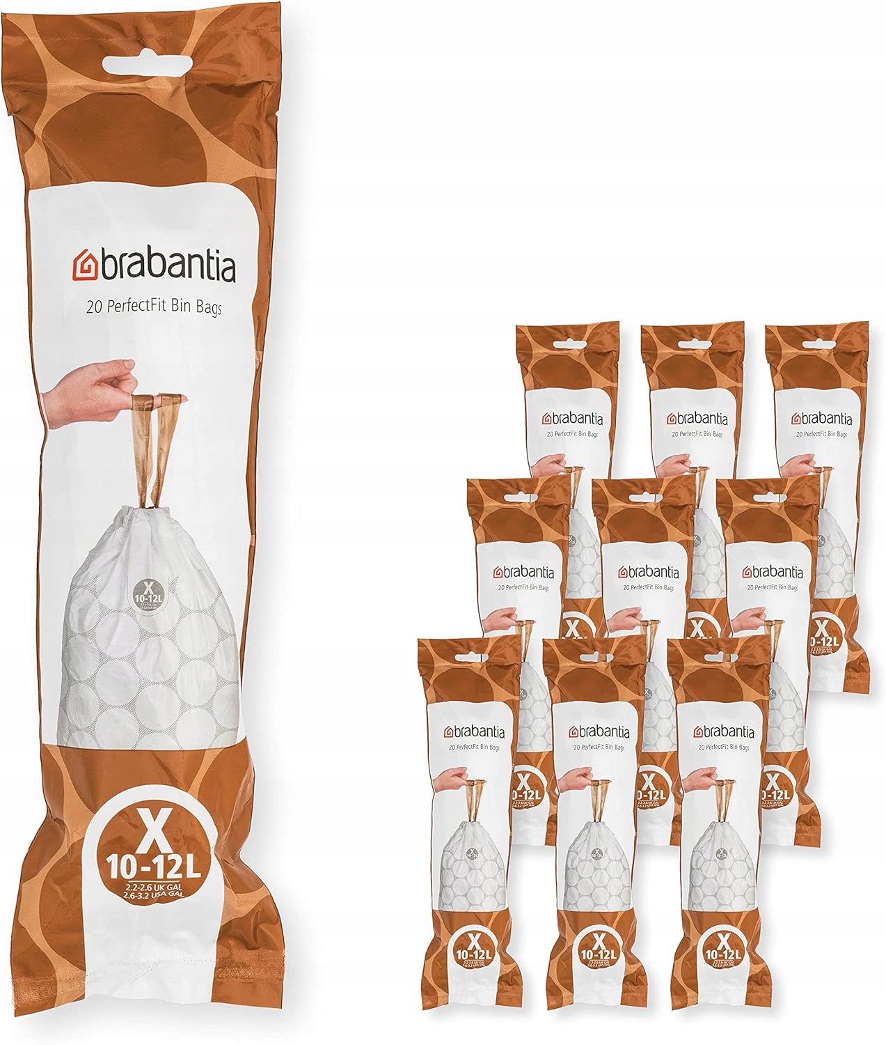 Brabantia bílé pytle na odpadky 12L 200 kusů plast X