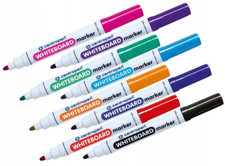 MARKERY PISAKI SUCHOŚCIERALNE DO TABLIC 8 KOLORÓW Marka Centropen