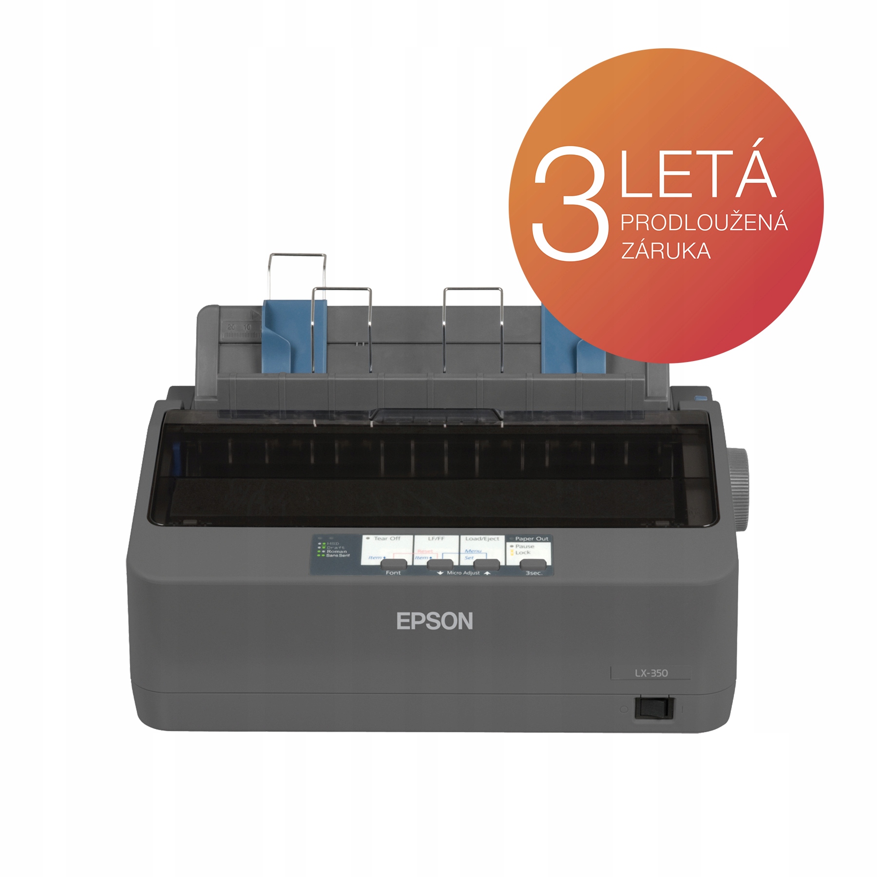 Ihličková tlačiareň Epson LX-350, A4, 9 ihiel, 347 znakov za sekundu, …