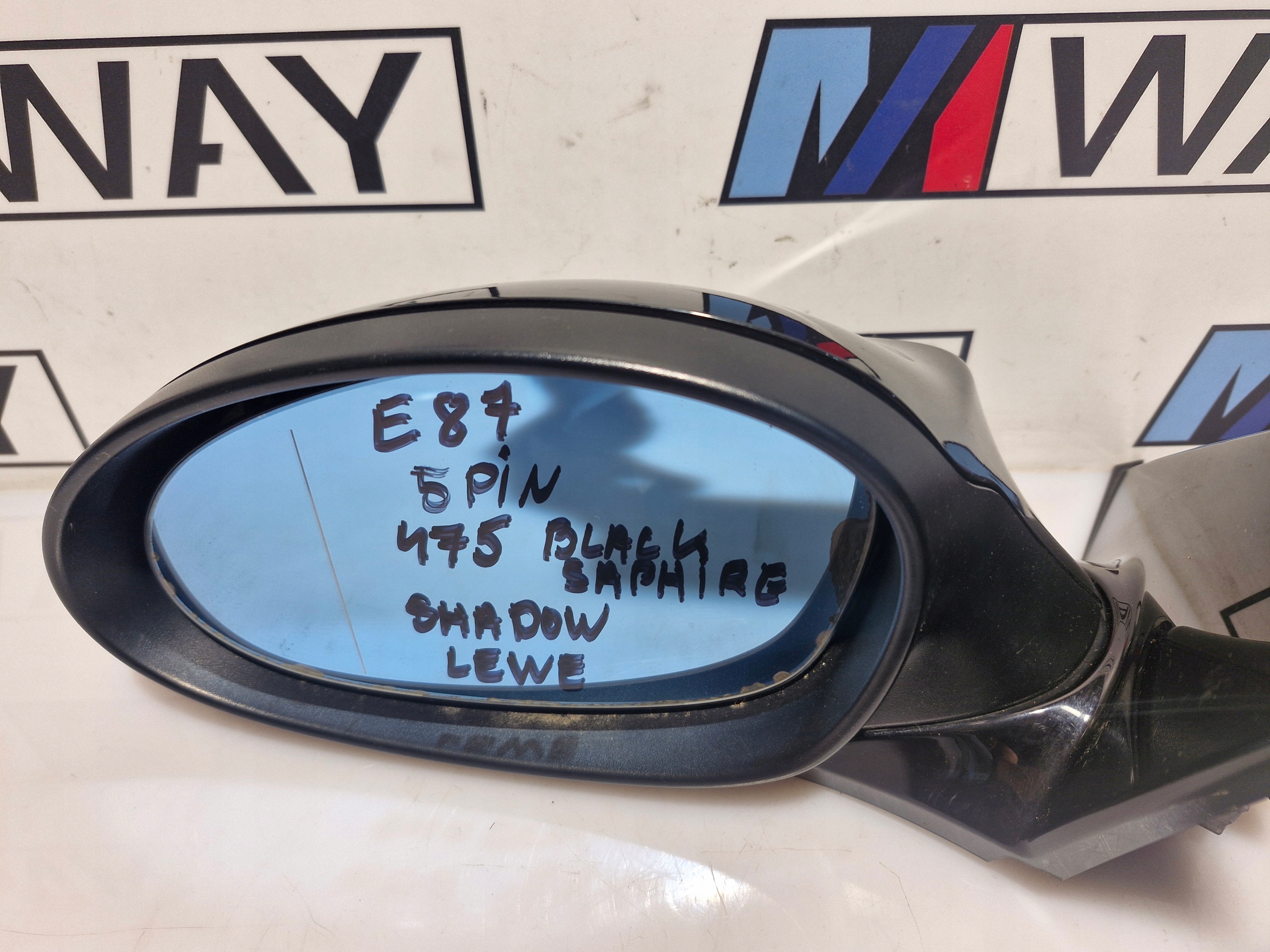 BMW 1 E87 mirror exterior left 5PIN EUROPA SHADOW 475 BLACK SAPHIRE