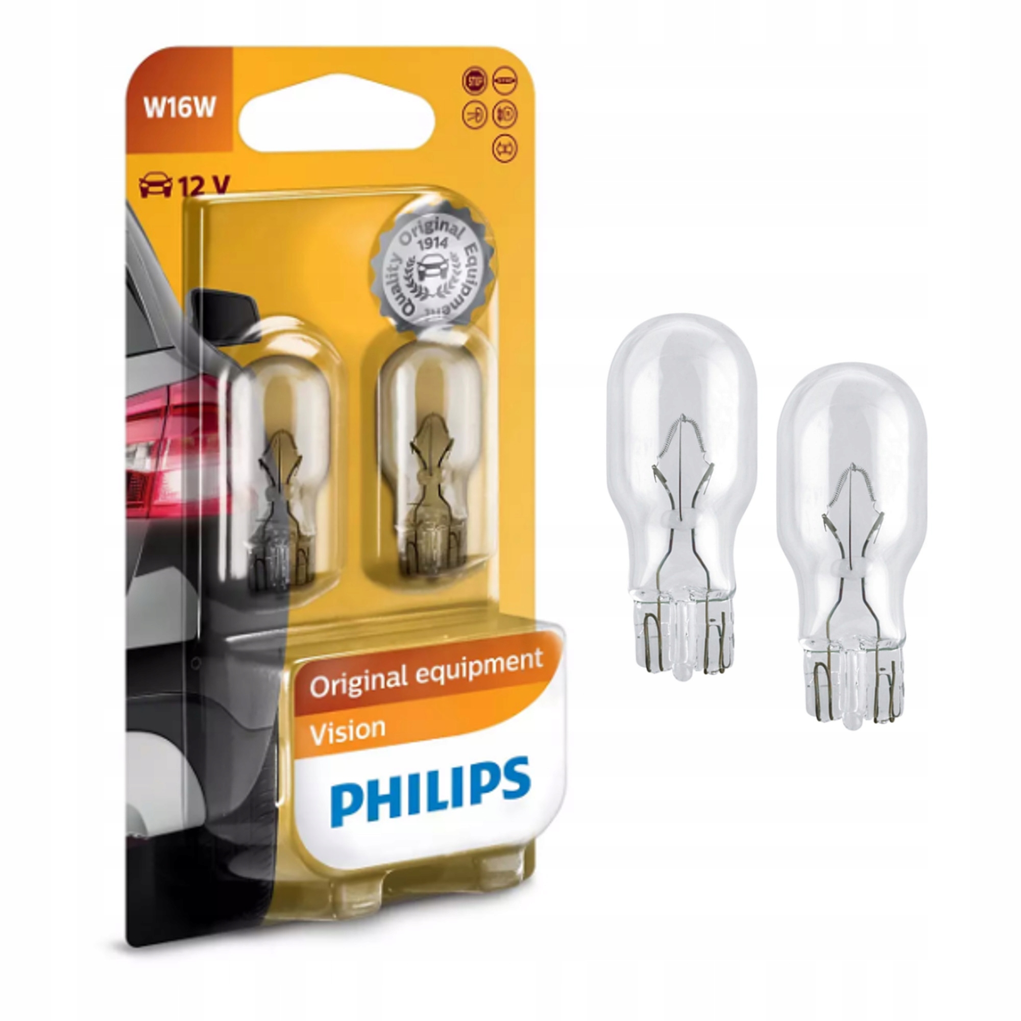 Philips Żarówki W16W Vision 12V 2szt