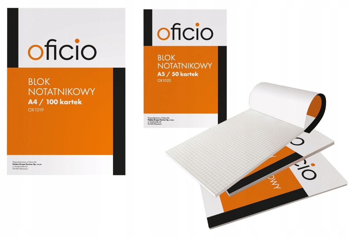 

Blok notatnikowy A5/100 kratka Oficio