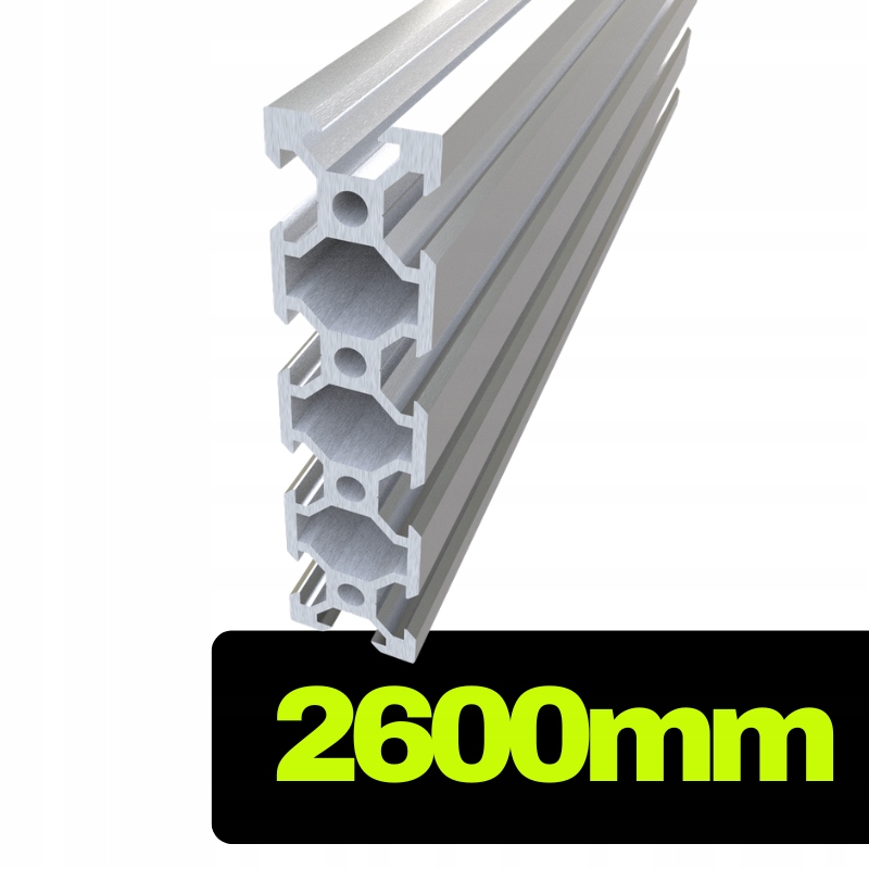 Hliníkový profil V-slot 2080 stříbrný o délce 260 cm