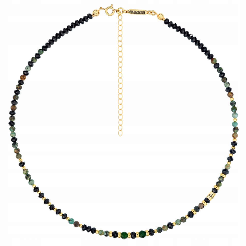 Naszyjnik z kamieni naturalnych Ebony Leaf Sadva