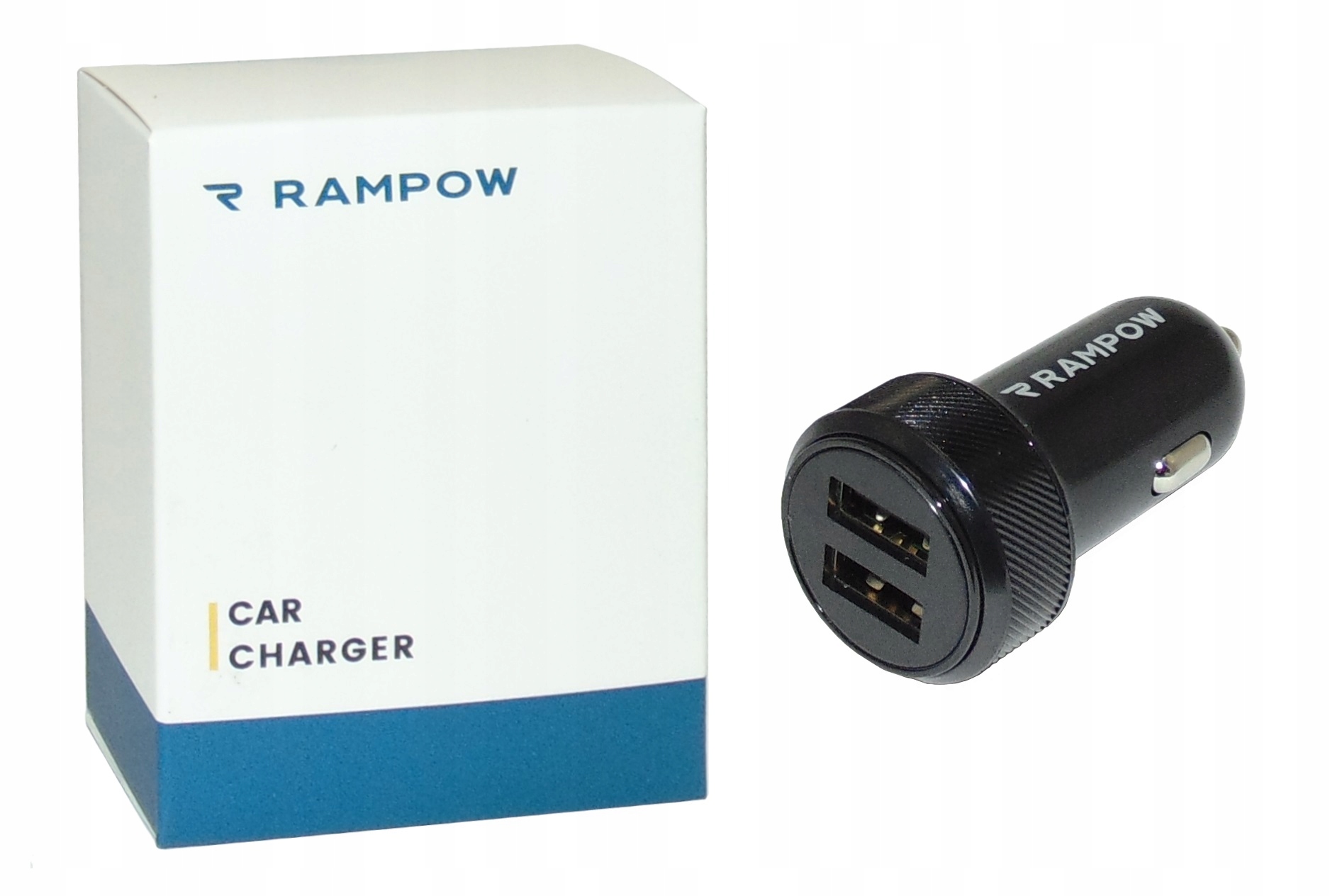 

Ładowarka Samochodowa Szybka Rampow 2xUSB 24W