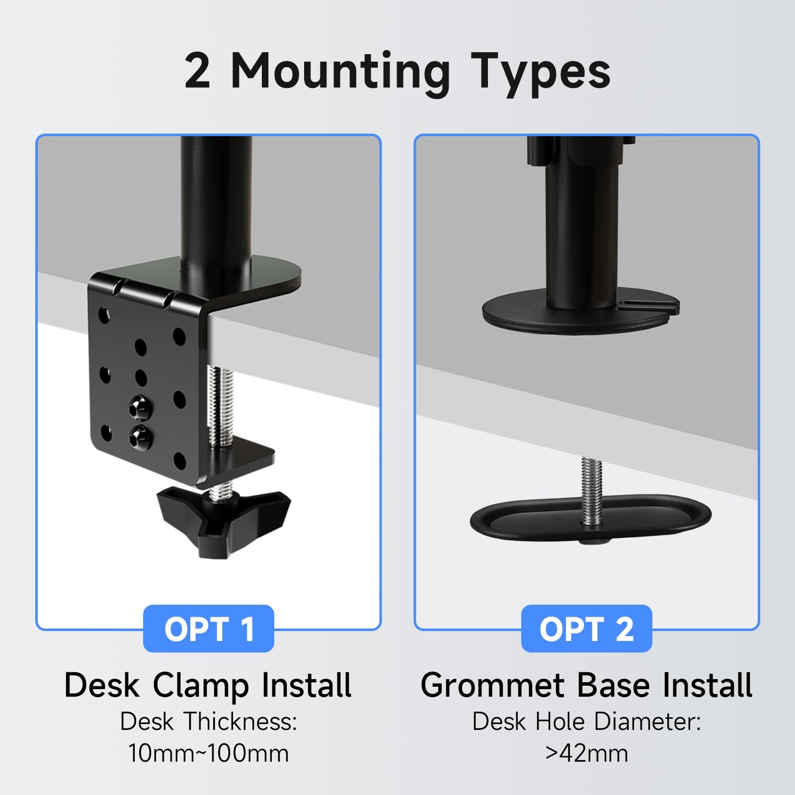 SUPTEK Regulowwane Ramie Do Monitora Z Podstawką Uchwytem Do Laptopa — miniatura 5