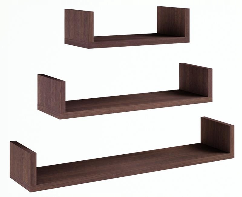 

Półka wisząca EX3 Duża wenge zestaw 3szt. półek