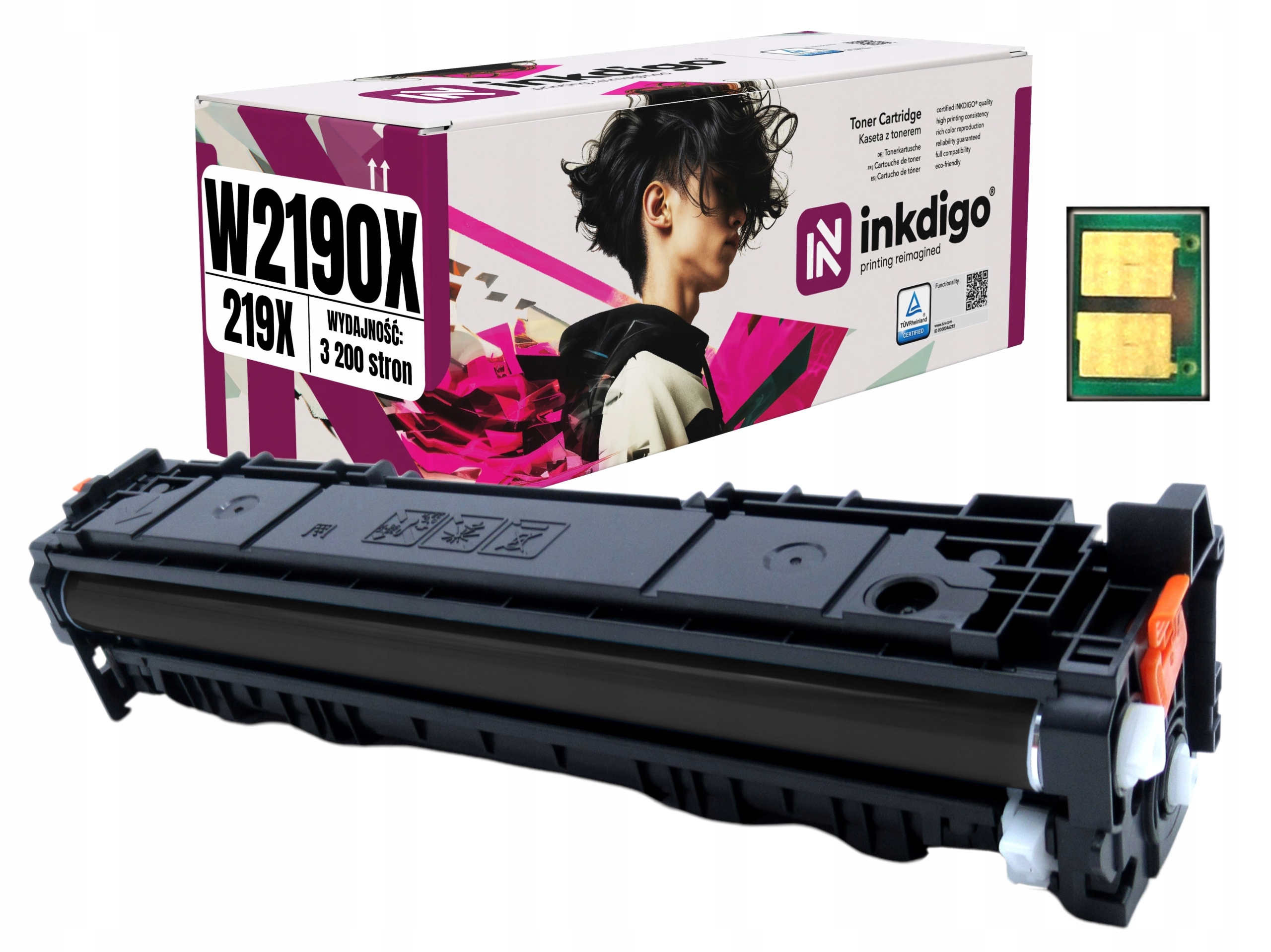 Toner W2190X Chip Do Hp Color LaserJet Pro 3202dn 3302fdn 3302sdw 3202dw