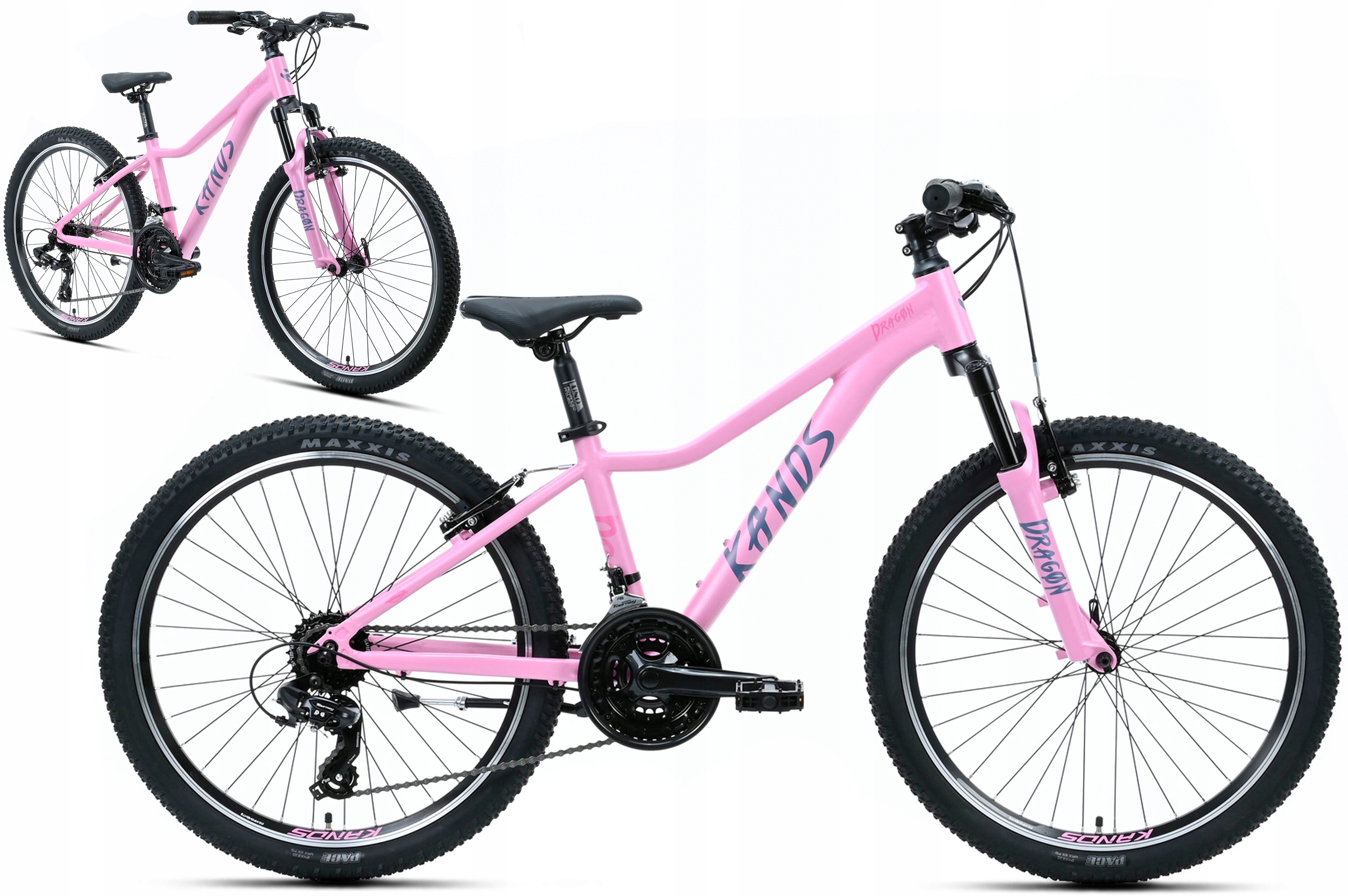 Rower dziecięcy 24" Kands Dragon rama 13" różowy R26