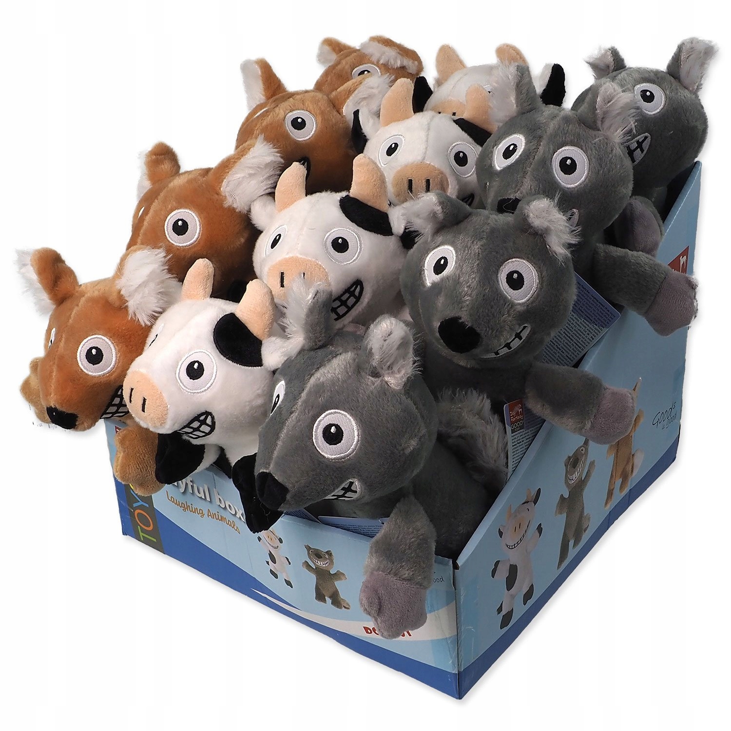 Hračky Dog Fantasy Playful Box Laughing zvířat pískací,šustící,29cm 18ks