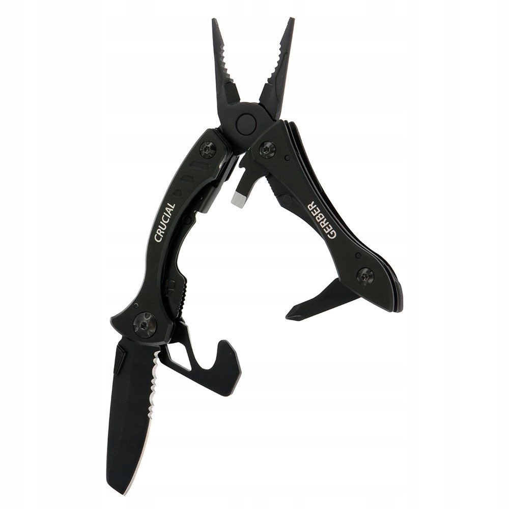 Multitool Gerber Crucial skládací karabina a šroubováky Edc černá