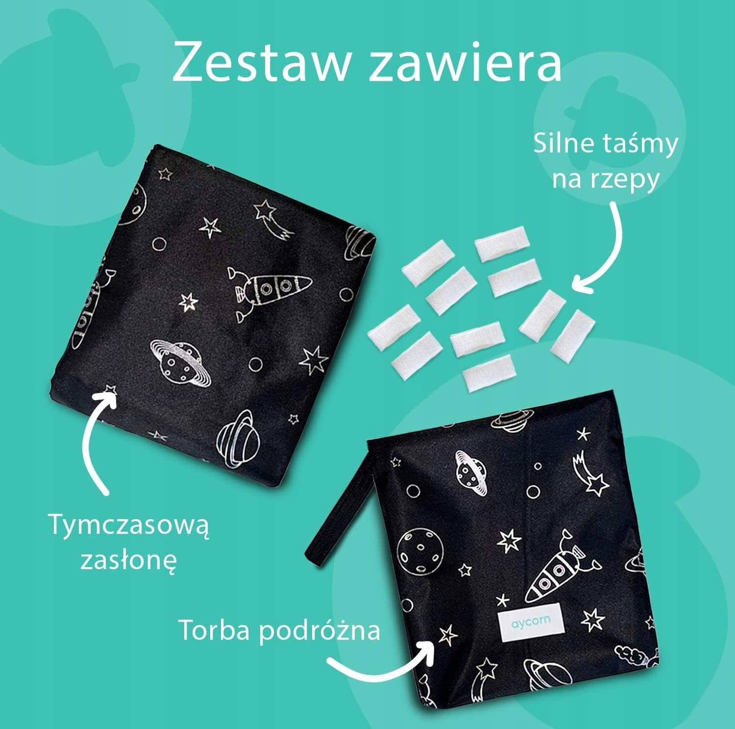 ROLETA ZACIEMNIAJĄCA OKNO PRZENOŚNA CZARNA 130x200 Długość 200 cm