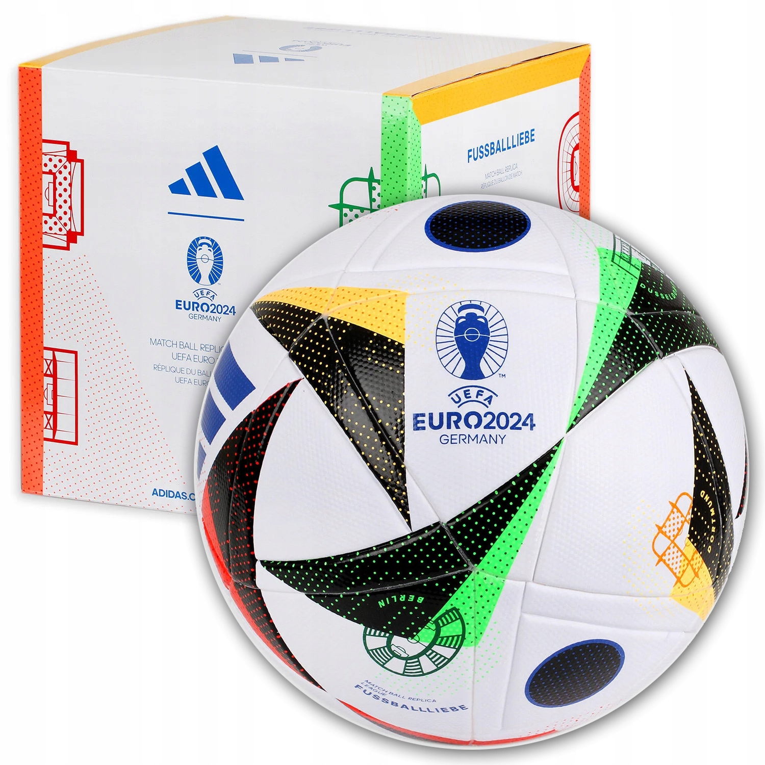 PIŁKA NOŻNA ADIDAS EURO 2024 FUSSBALLLIEBE LEAGUE BOX IN9369 Treningowa r.5