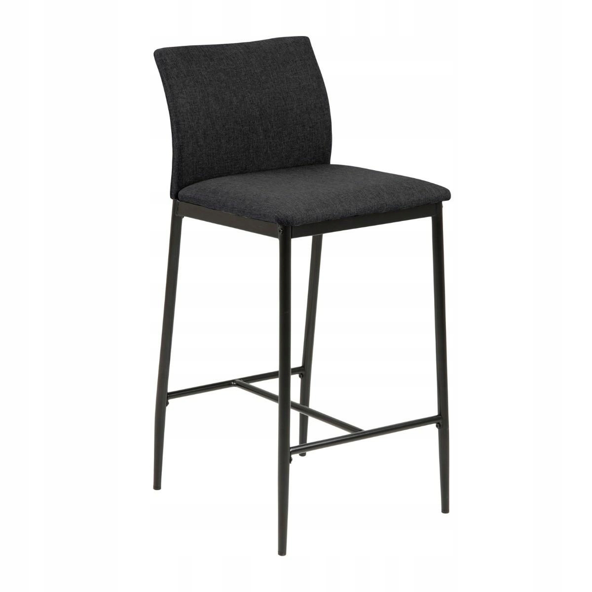 Vysoká čalúnená barová stolička Hoker, šedá, stolička do jedálne, ostrovček