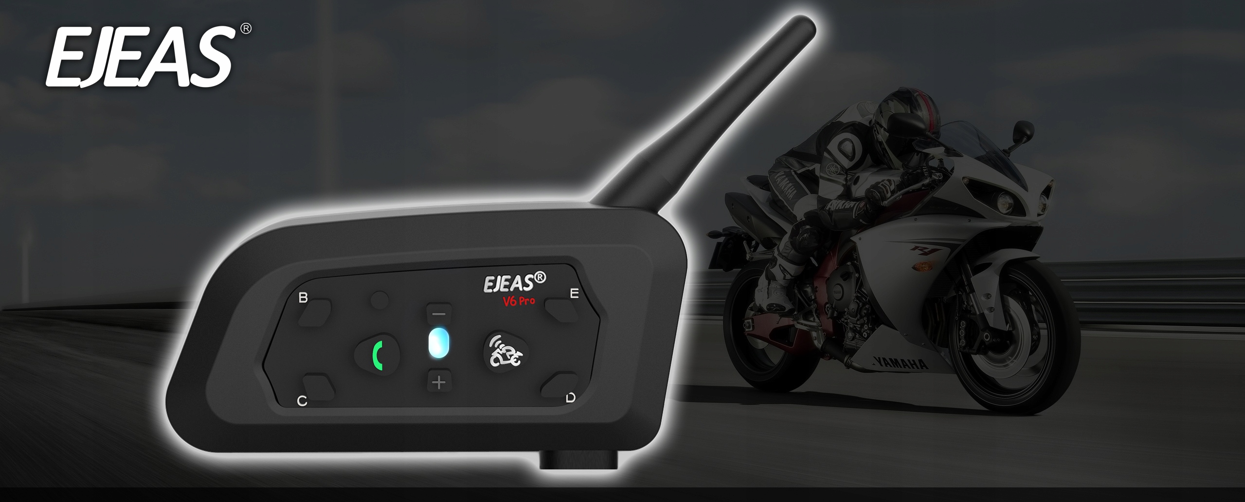 INTERKOM MOTOCYKLOWY EJEAS V6 PRO USB-C 2024 Bluetooth 5.1 na kask Czas ładowania 2.5 h