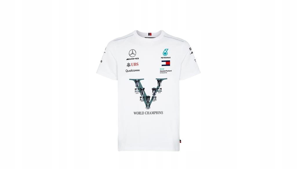Koszulka Mercedes-Benz Mistrzowie Świata F1 2014-2018 - rozmiar L