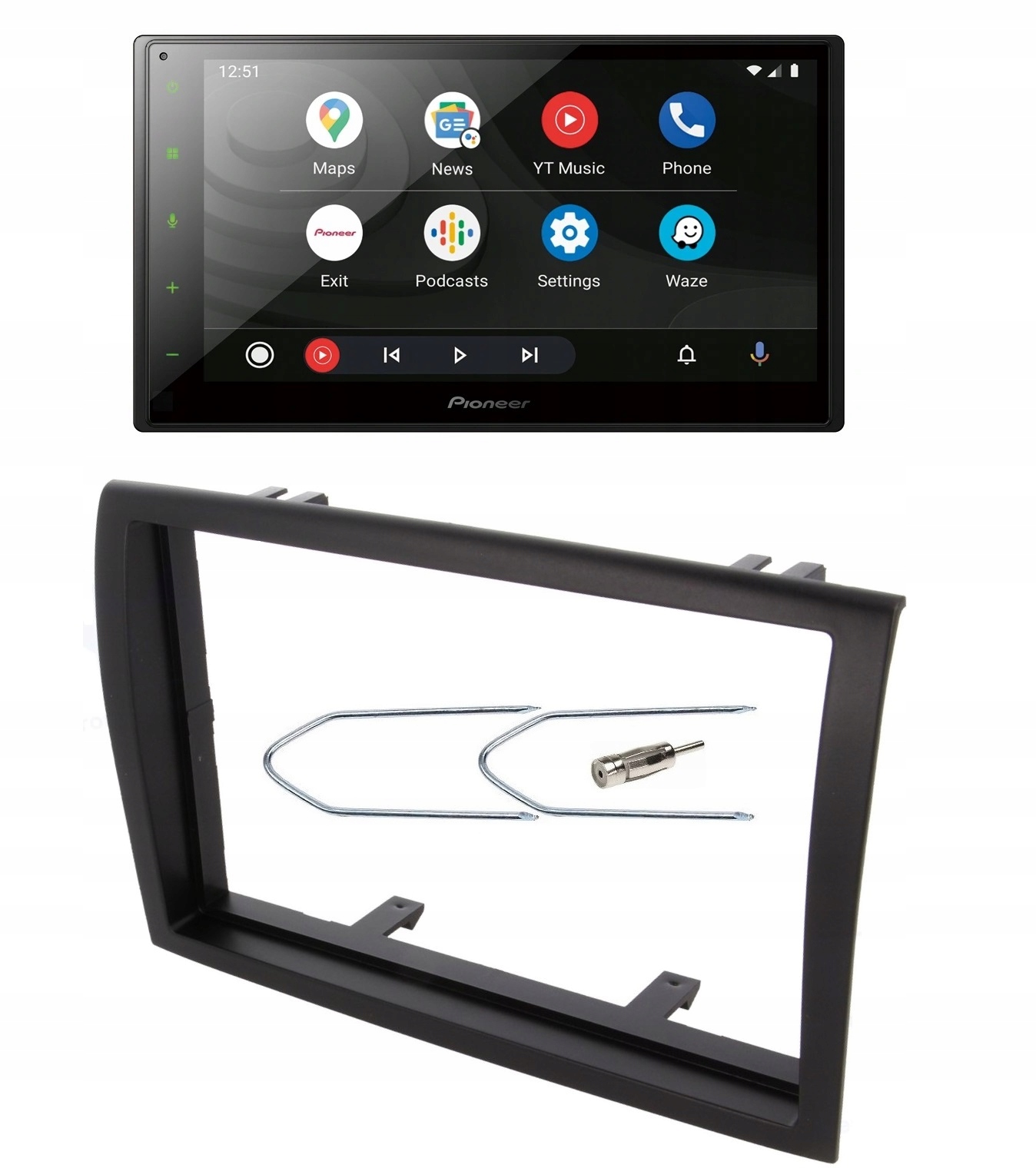 Pioneer SPH-DA160DAB Autorádio CarPlay Citroen Jumper Ducato Rámček