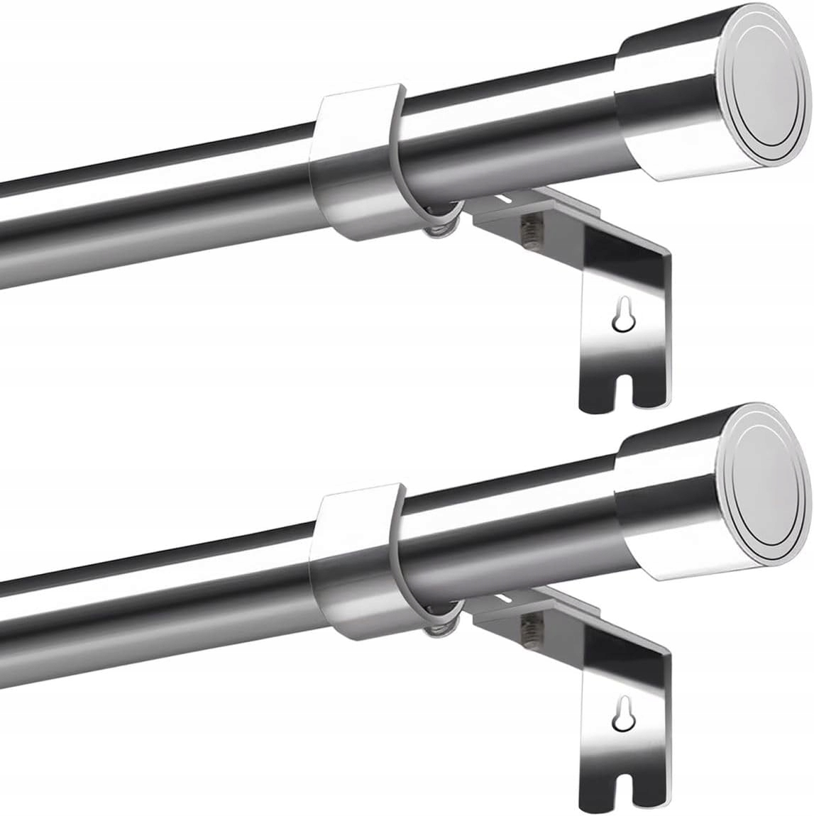 Regulovatelný Garnýž pro závěsy Tyč na závěsy Regulovatelný 180-270 cm 2.szt