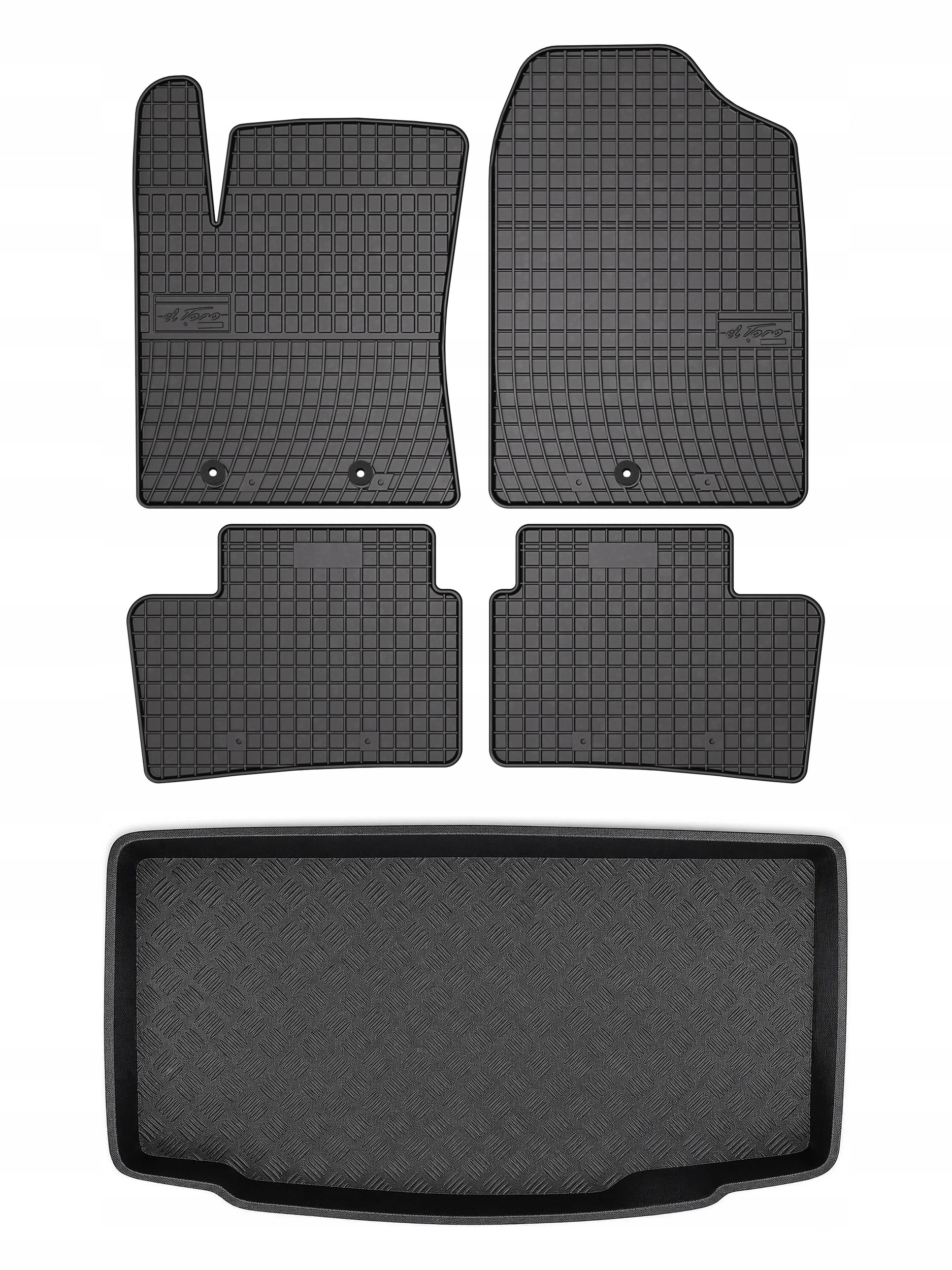 Gumové koberce SolidPRO rohož do kufru pro: Hyundai i10 II 2013- 5 el.