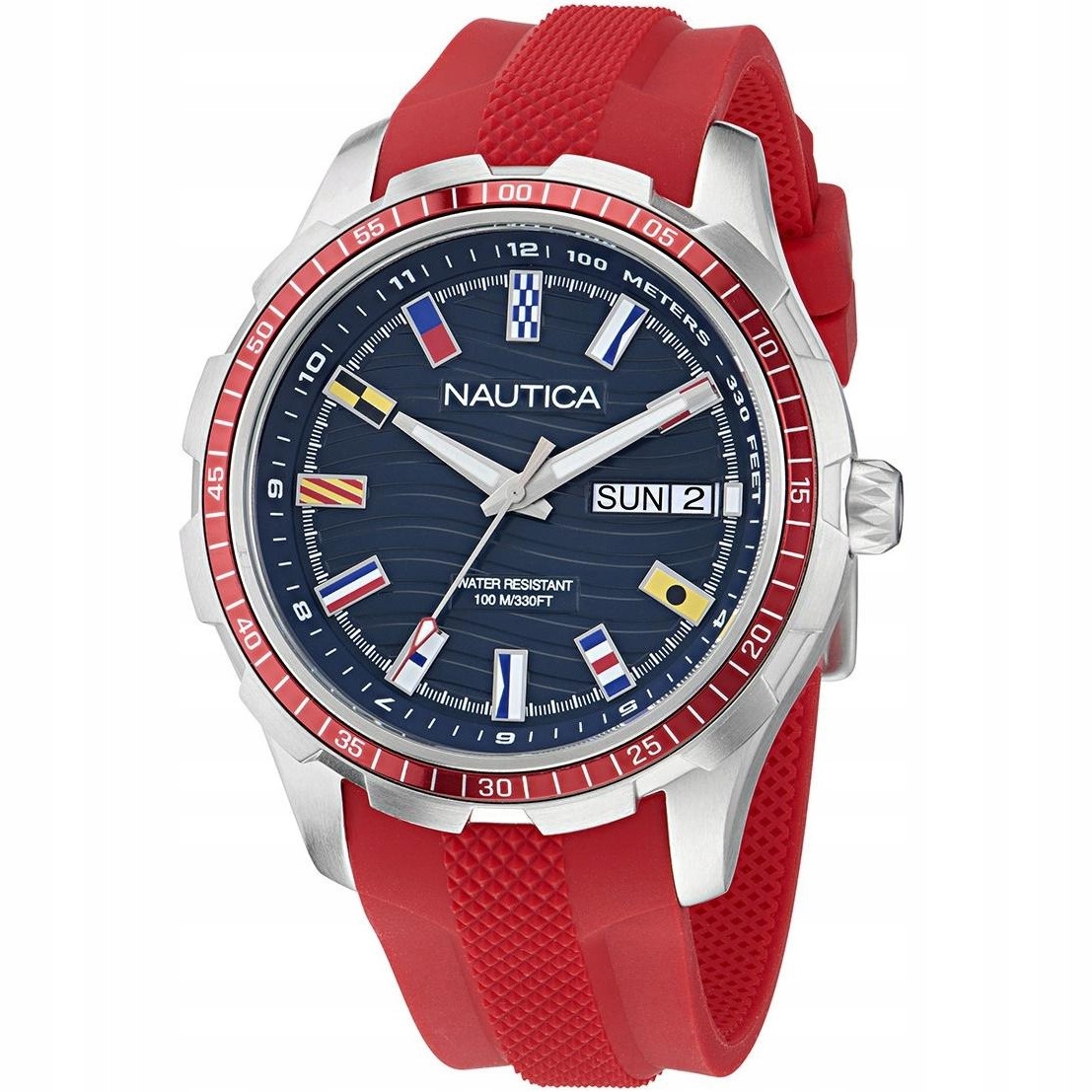 Pánské Hodinky Nautica NAPNSF510 červený pásek