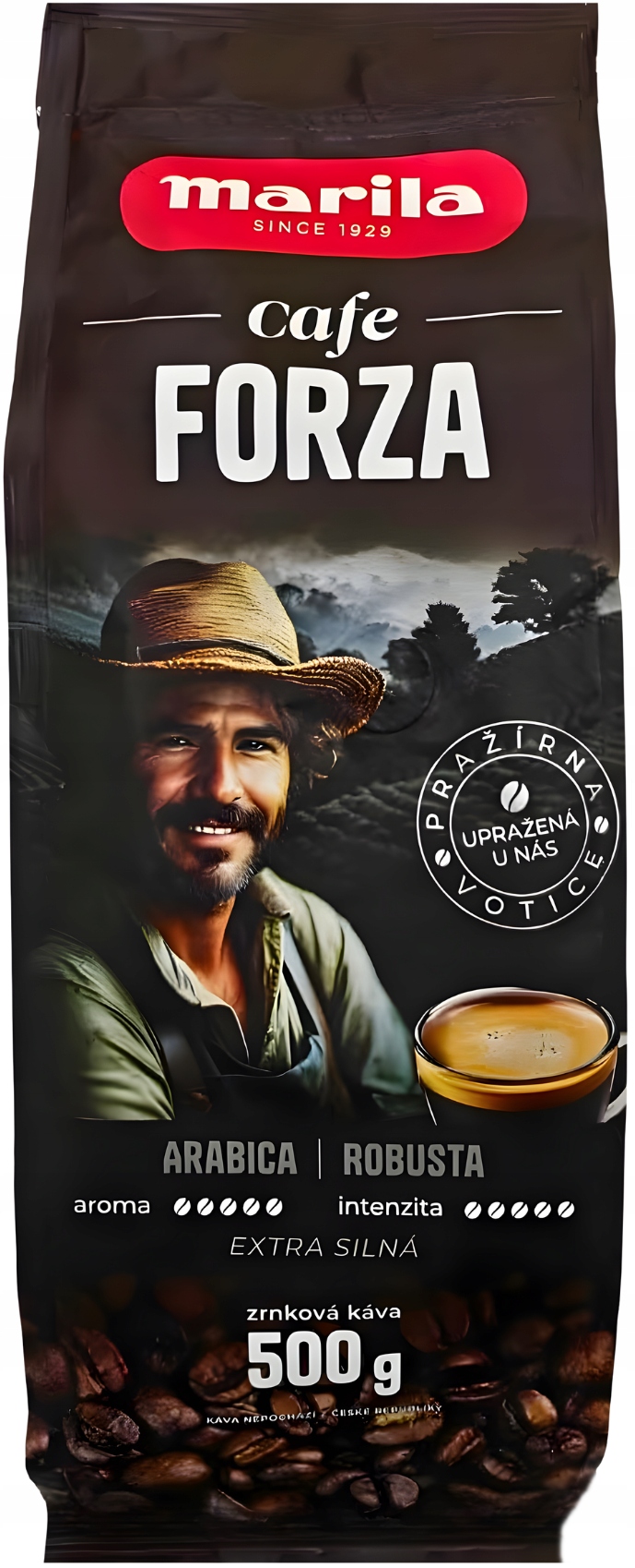 Levně Marila Cafe Forza pražená zrnková káva 500g