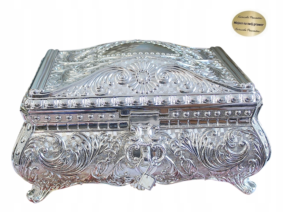 Okázalá Šperkovnice Na Bižuterii Pro Ženu Babičku, Stříbrný Dárek, Ornament