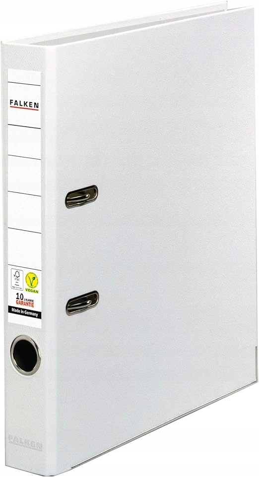 Segregator FALKEN biurowy z tworzywa sztucznego A4 wąski 5 cm biały