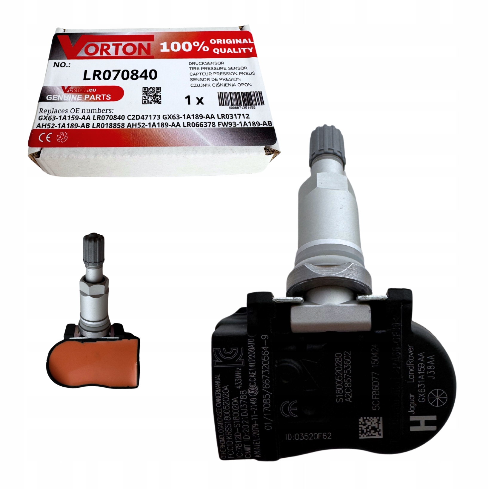 Snímač Tlaku Pneumatik Jaguar Land Rover FW931A159AB C2D47173 AH52-1A189-AA