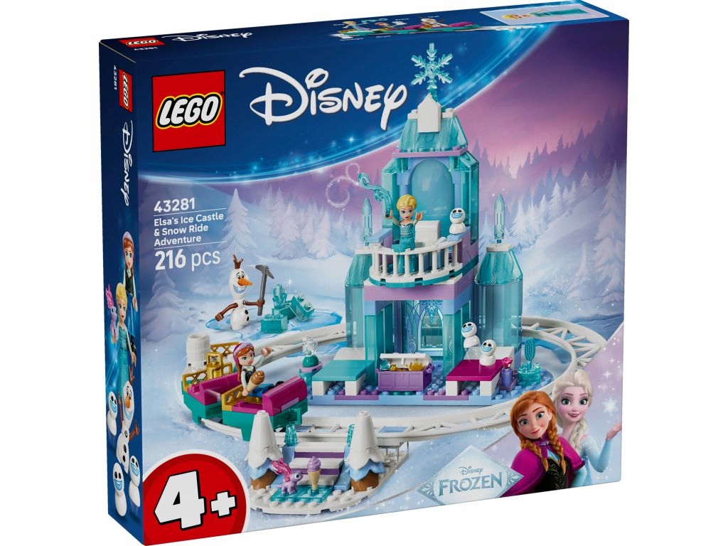 Lego 43281 Disney Princess Ledový hrad Elzy a sněhová jízda