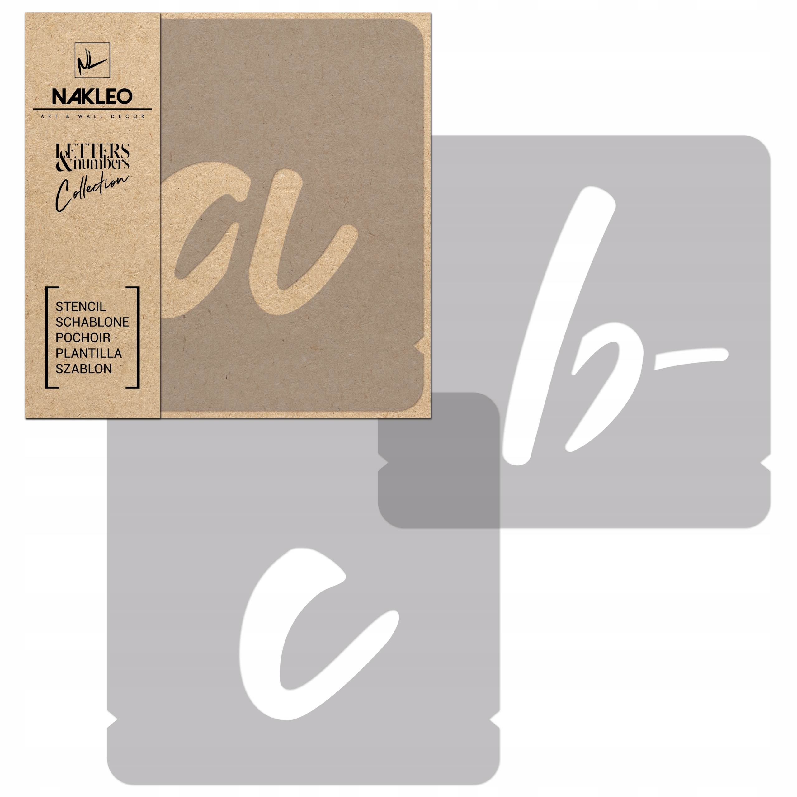 Šablóny Maliarske Písmená a Čísla 25 cm Viacnásobné abecedy Sada 42 kusov