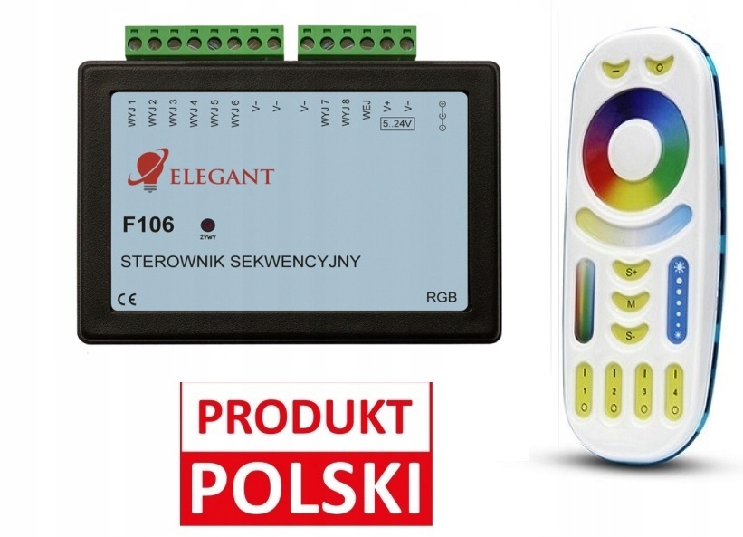 Koridorový ovladač Elegant F106 WS2811 Rgb vlnový efekt