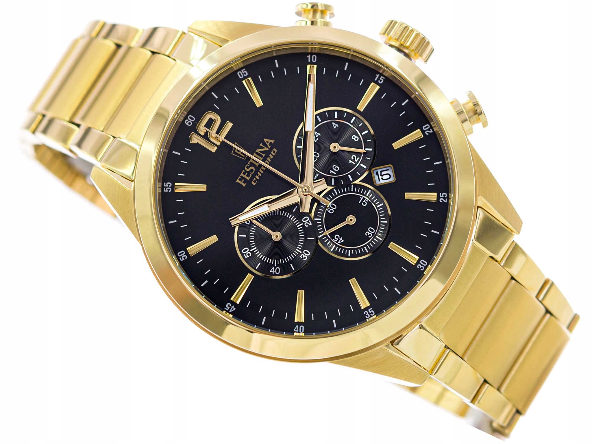 PÁNSKÉ HODINKY FESTINA F20633/3 CHRONOGRAPH GOLD za 3830 Kč - Allegro