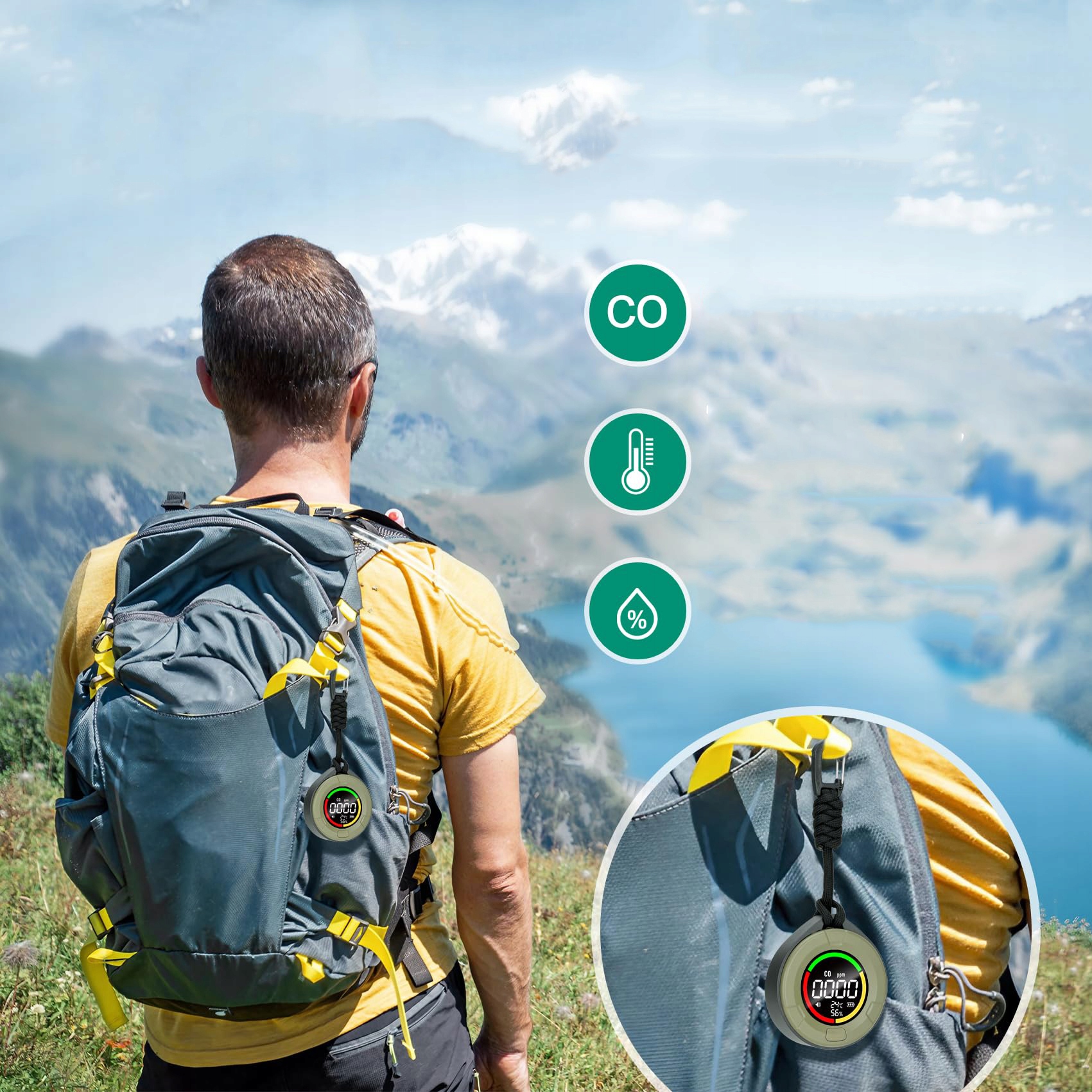 Czujnik CZADU tlenku węgla i dymu, pożaru ognia 3W1 EAN (GTIN) 880725569514