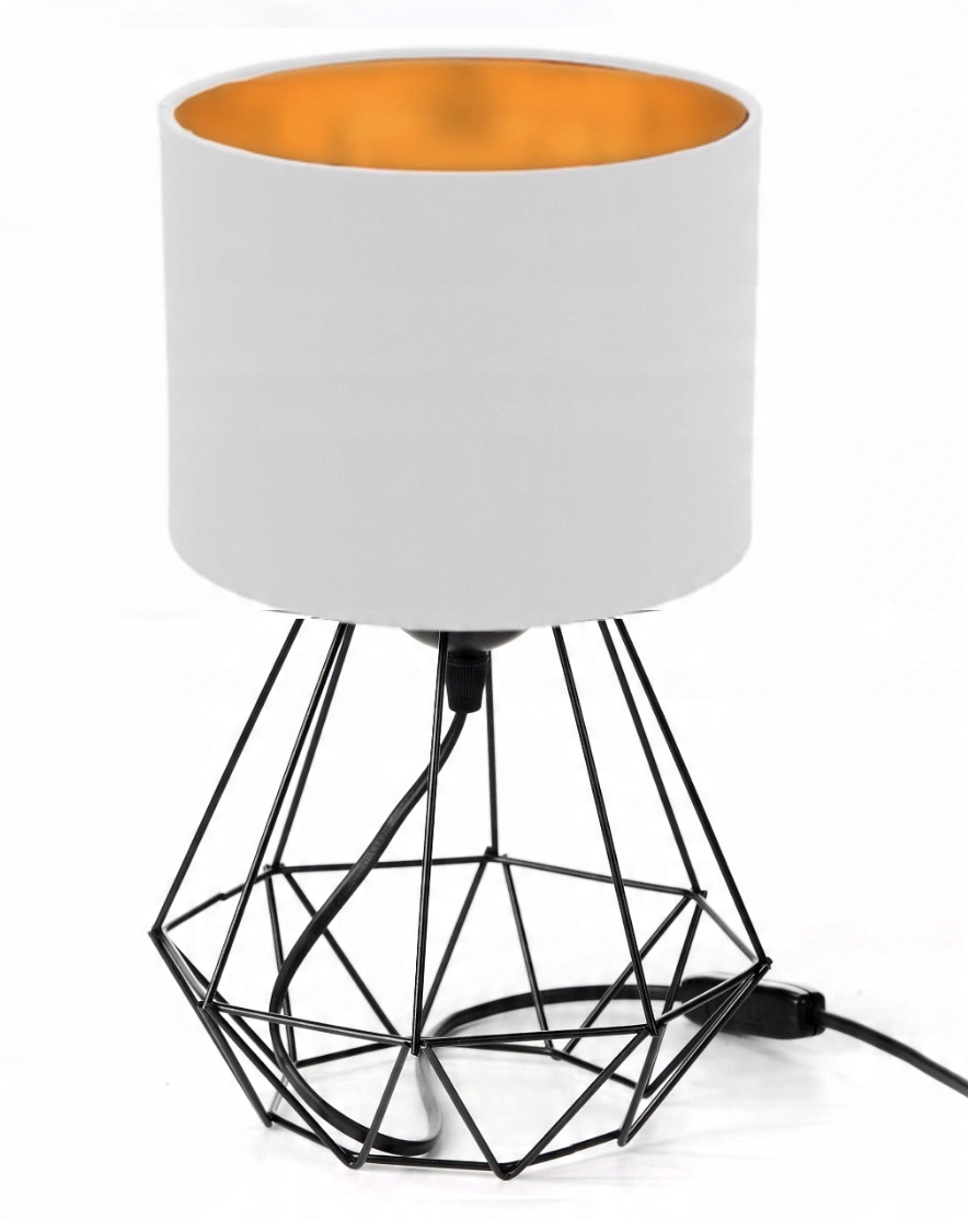

Lampka Nocna Biurkowa Druciana Abażur Mirror Loft