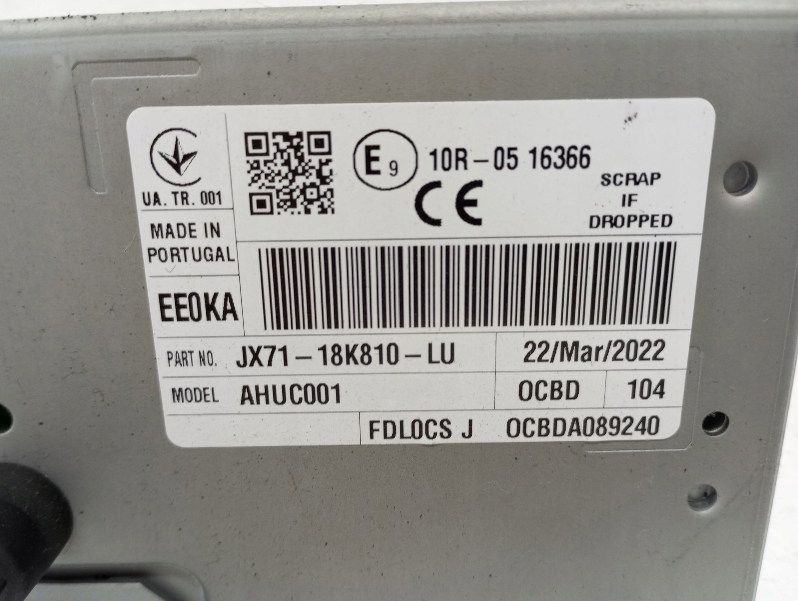 player navigation RADIO FORD FOCUS MK4 JX71-18K810-LU