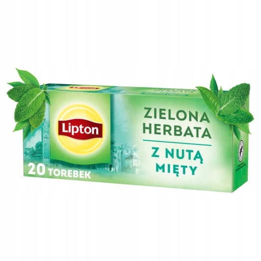Levně Lipton Čaj s nádechem máty, 20 sáčků
