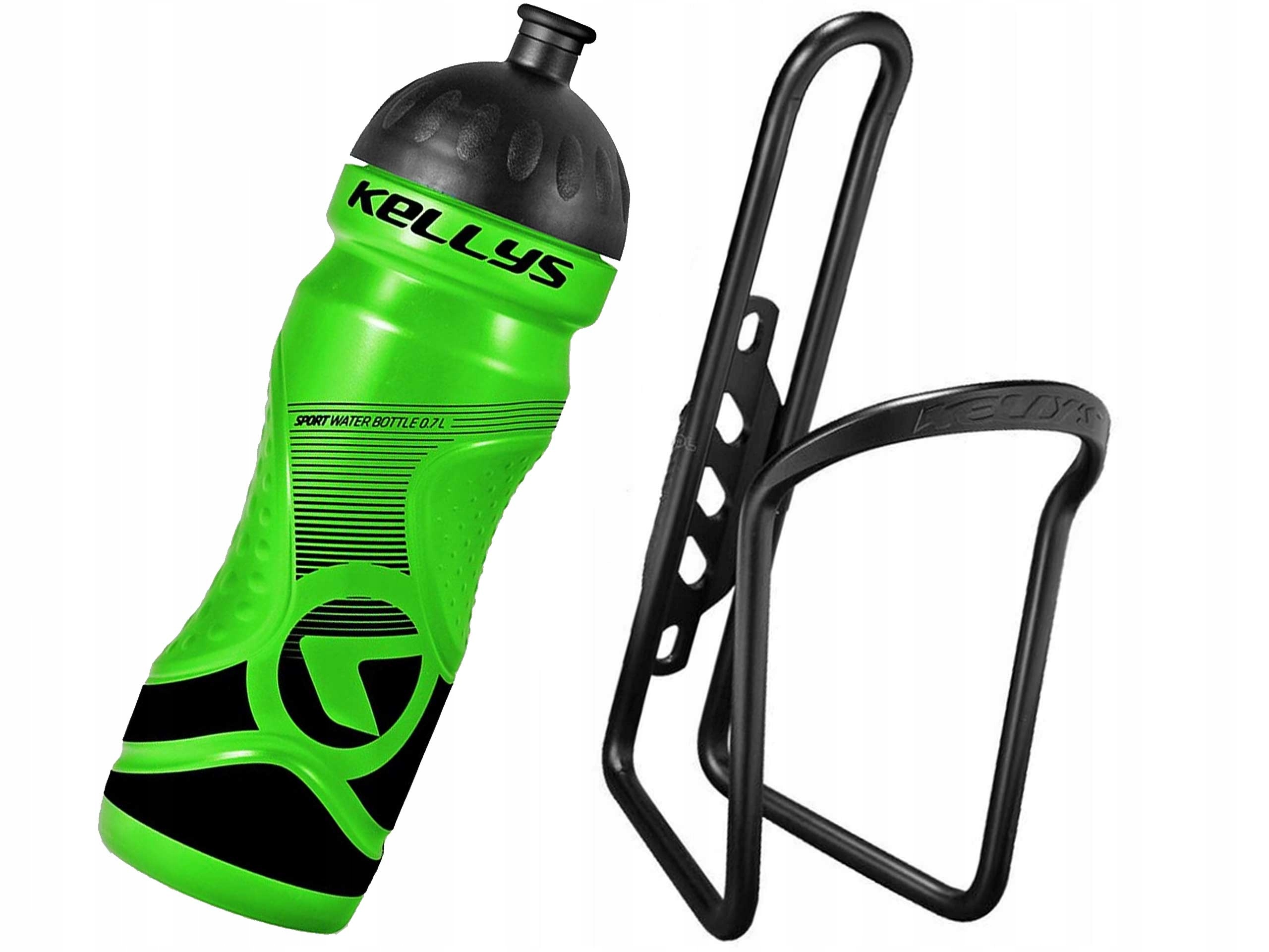 BIDON KELLYS SPORT GREEN 700 ML+ KOSZYK RATIO