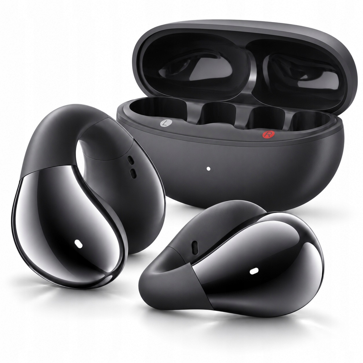 Bezdrátová sluchátka Ows Qcy Crossky C30 Klips Bluetooth 5.4 IPX4 černá