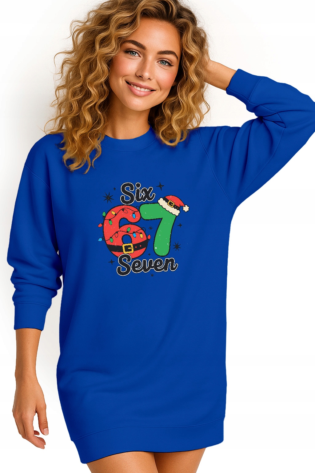 Mikina Vánoční Oversize Šaty Six Seven 67 Dárek K Vánocům XL