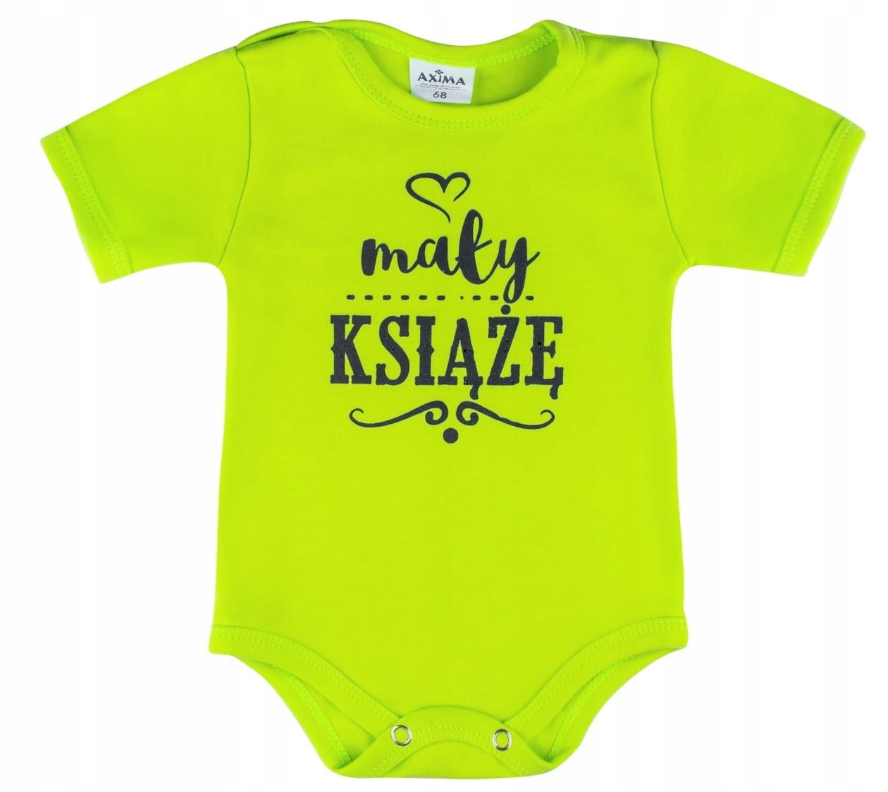 Body krótki rękaw z napisem MAŁY KSIĄŻĘ - r. 62