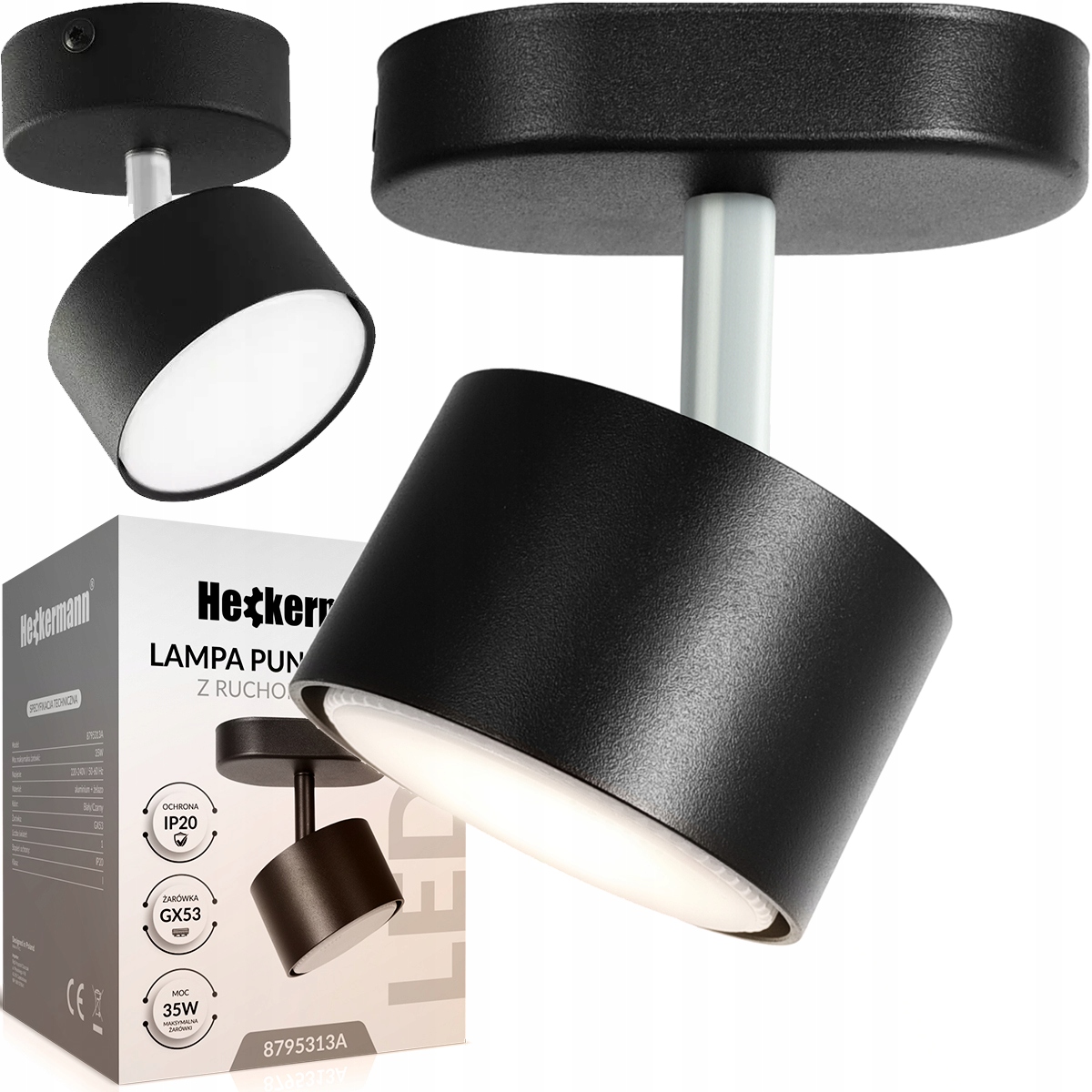 

Lampa Sufitowa Ścienna Led Spot Oprawa GX53