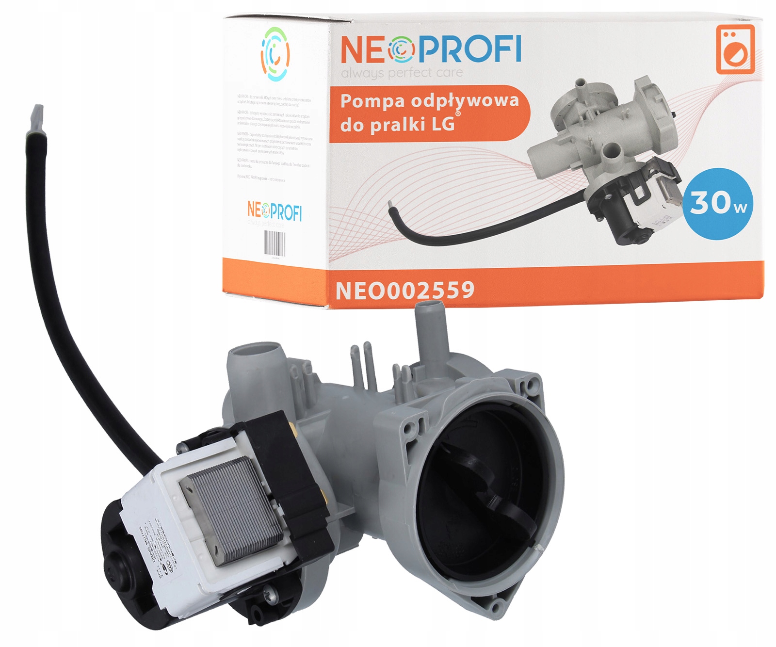 Pompa odpływowa 30W pralki Lg za 5859EN1006S F1273NDP F12U2TDN0 F10U2QDN0