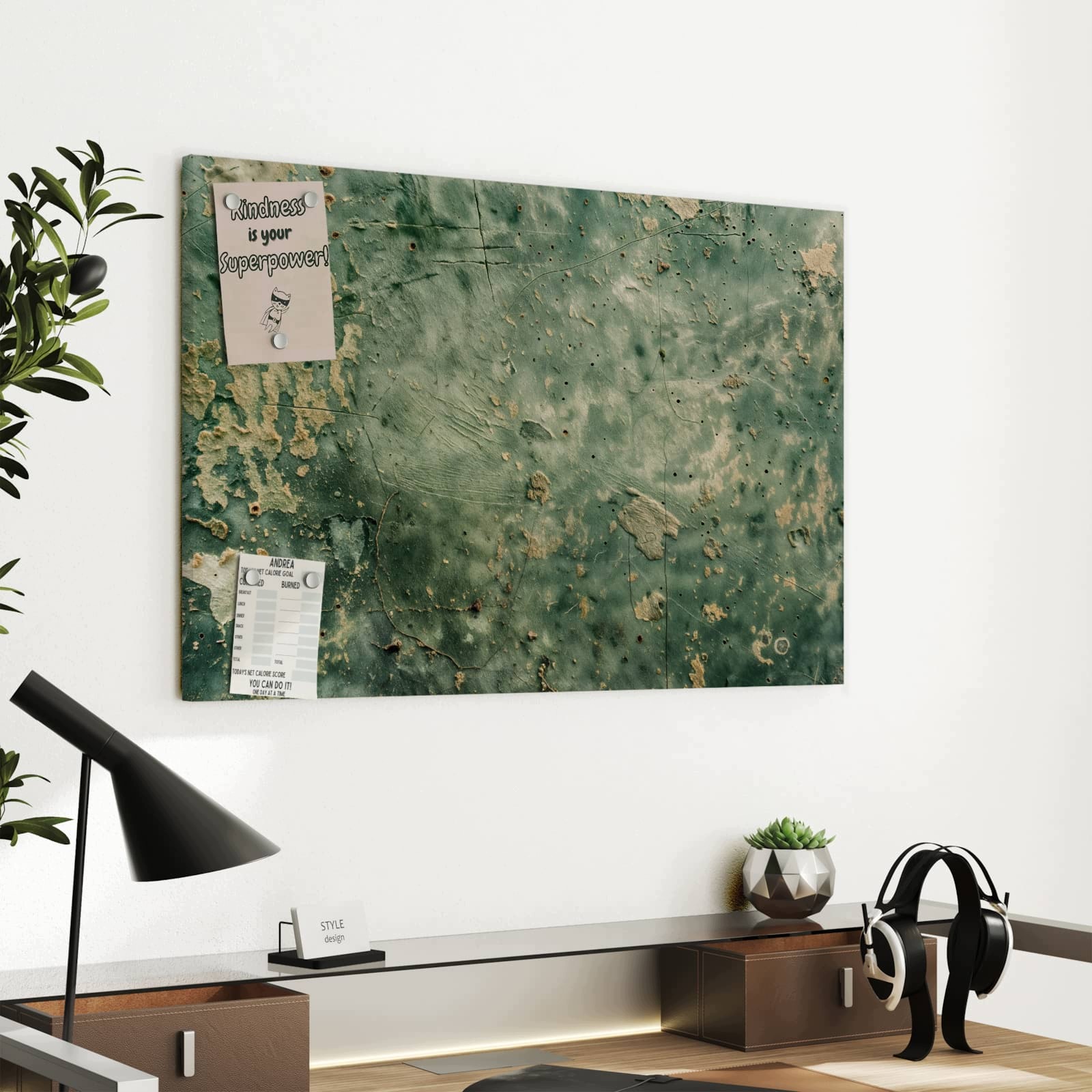 Magnetická tabule Zvětralé Farba šcienna 60 × 40 cm