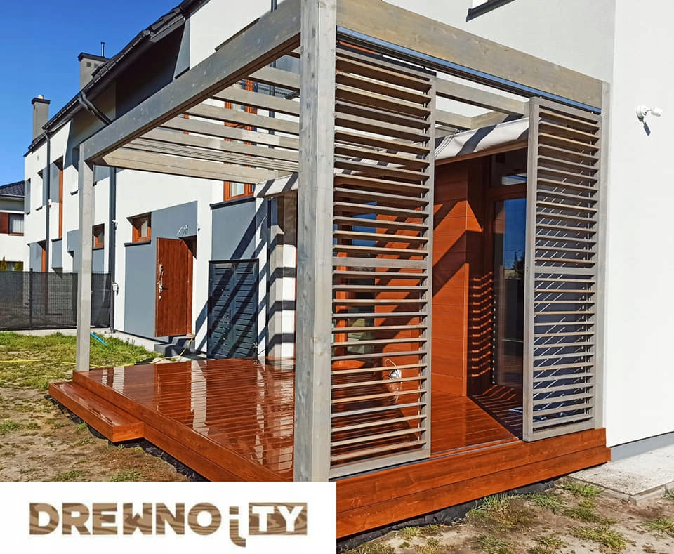 żaluzje regulowane tarasowe drewniane 2 szt 90x250 Szerokość żaluzji 120 cm