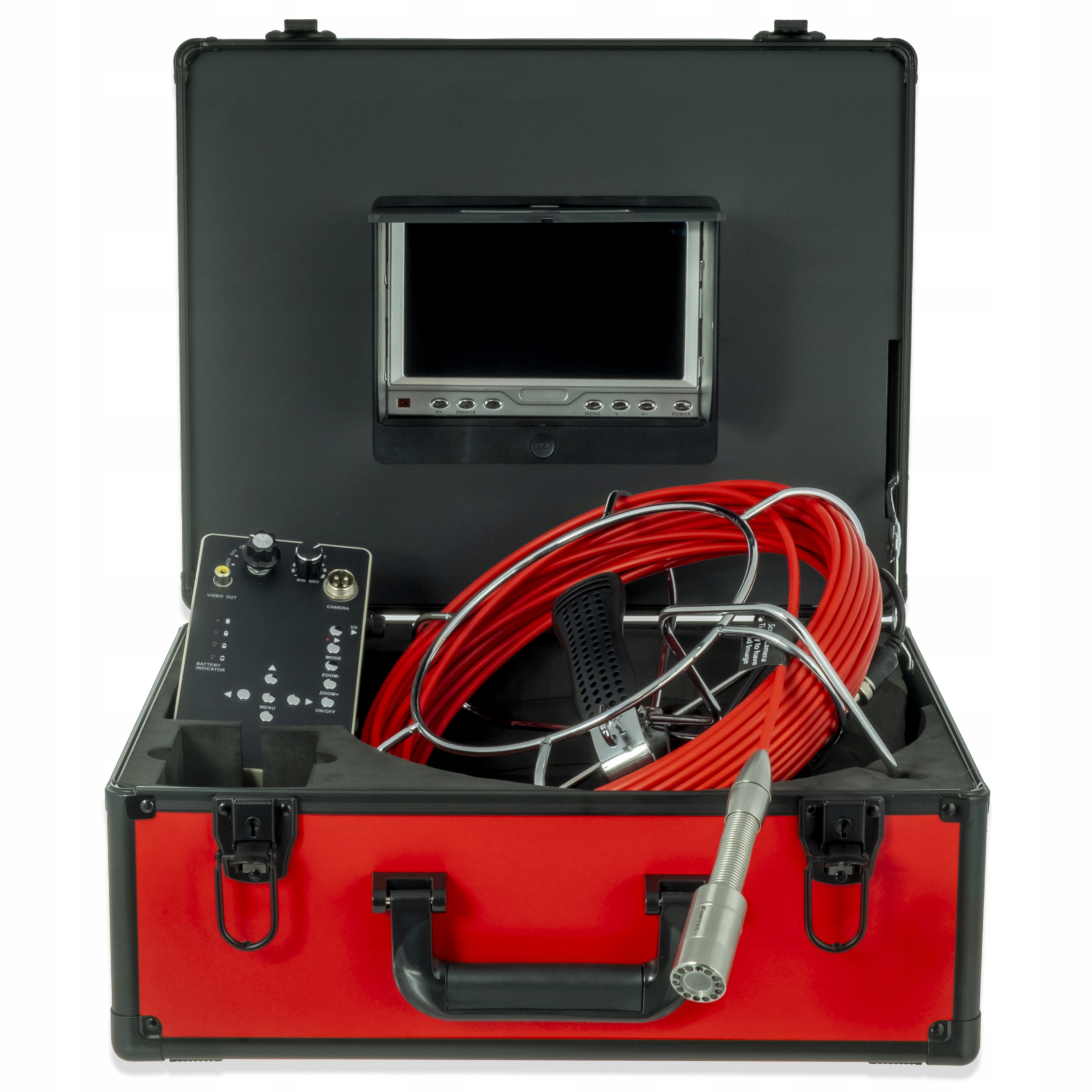 Inšpekčná Kamera Pre Rúry A Kanály Endoskop 20M LCD 7 palcov Sd Karta 8 Gb