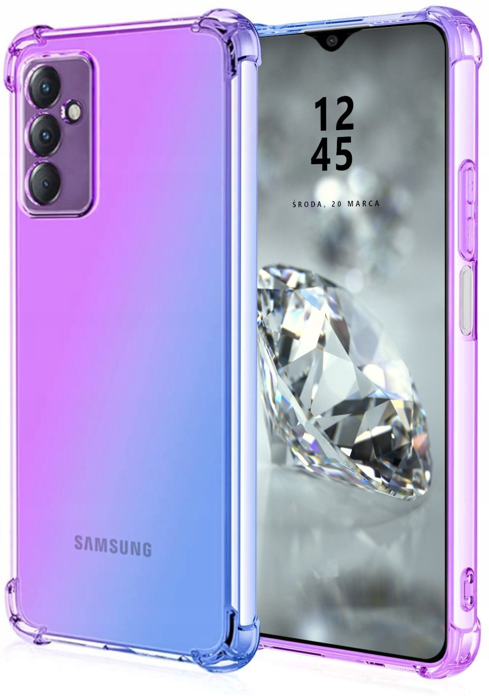 

Etui Do Samsung M13 4G Mienące Aurora-shock +szkło