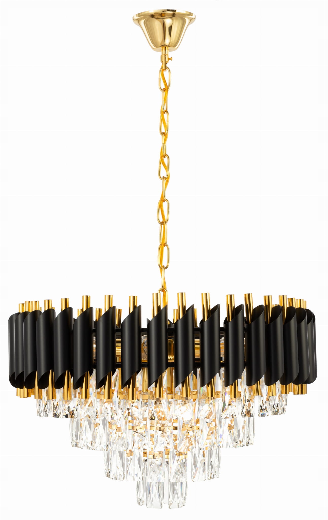 Luxusní křišťálová lampa lustr Luxury Black 40 cm glamour WSC024